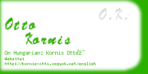 otto kornis business card